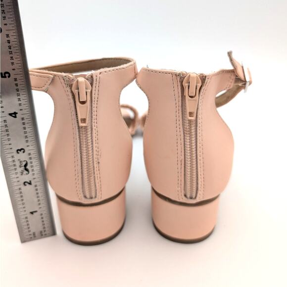 DV Dolce Vita Girls Braided Heeled Ankle Strap Sandals Pink Size US5 EU38 - Picture 4 of 11